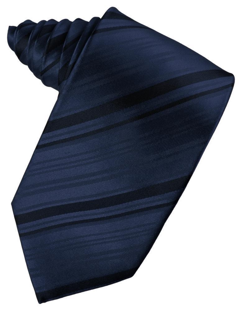 Striped Satin Necktie Self Tie