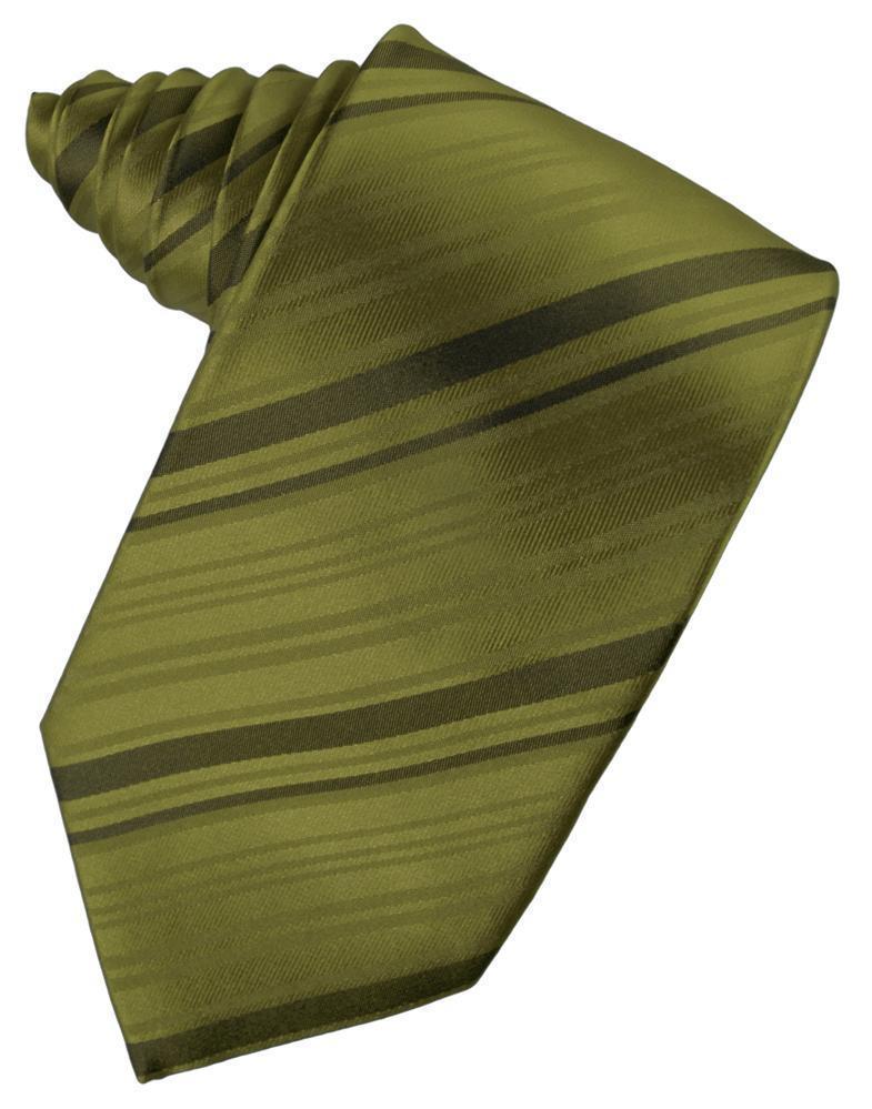 Striped Satin Necktie Self Tie