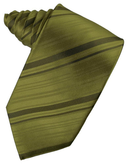 Striped Satin Necktie Self Tie