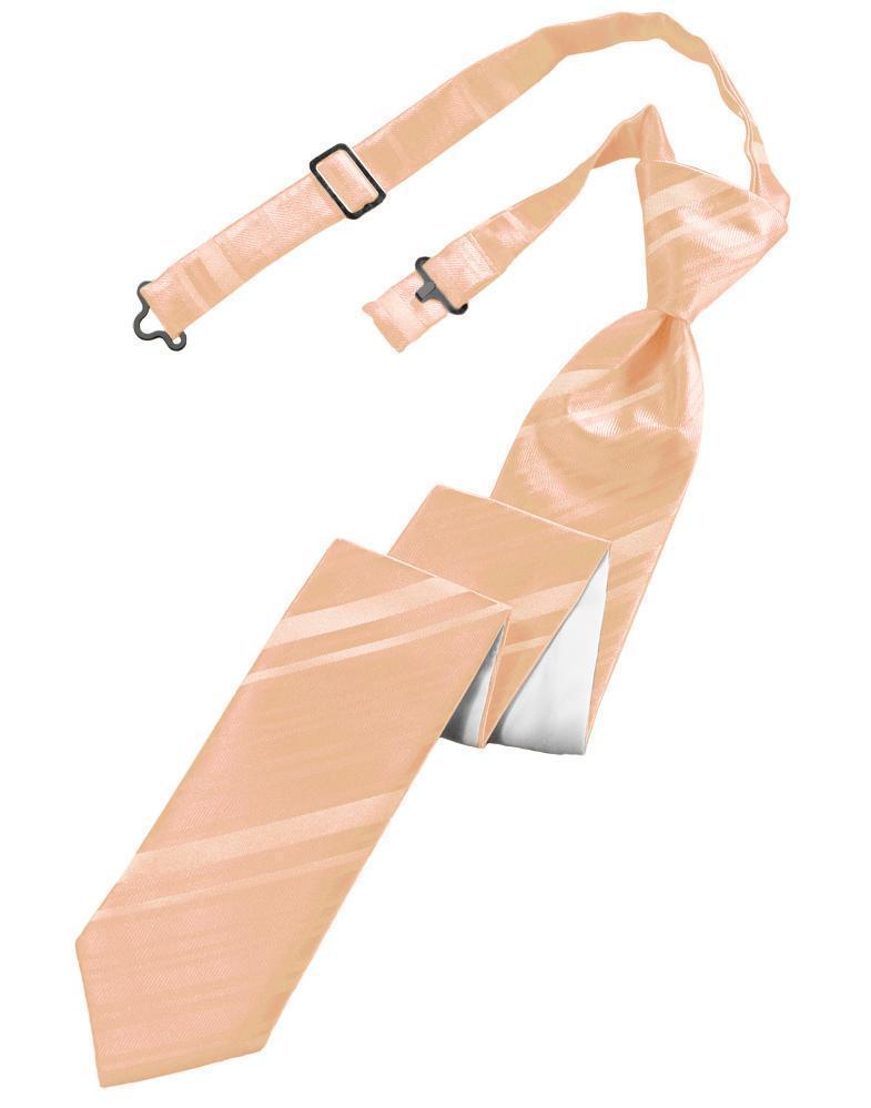 Striped Satin Skinny Necktie Pre-Tie