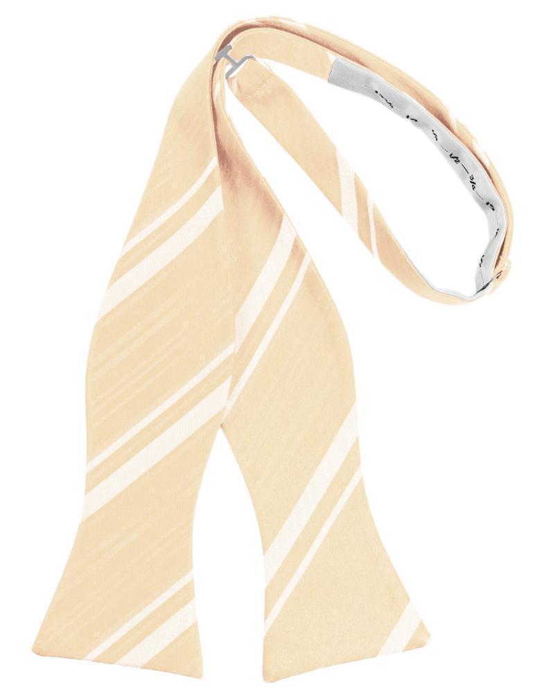 Striped Satin Bow Tie Self Tie