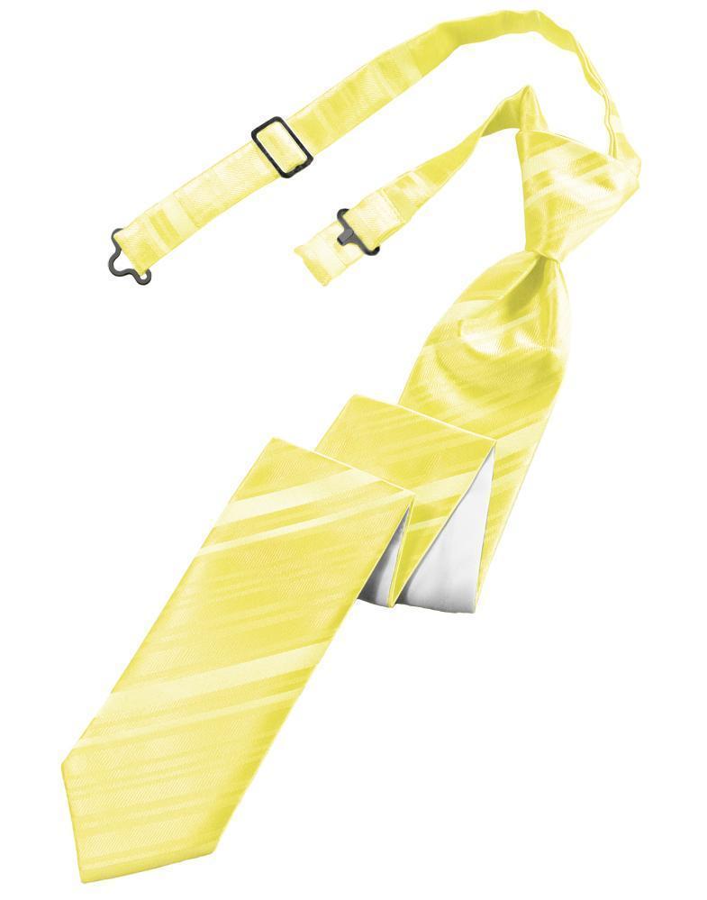 Striped Satin Skinny Necktie Pre-Tie