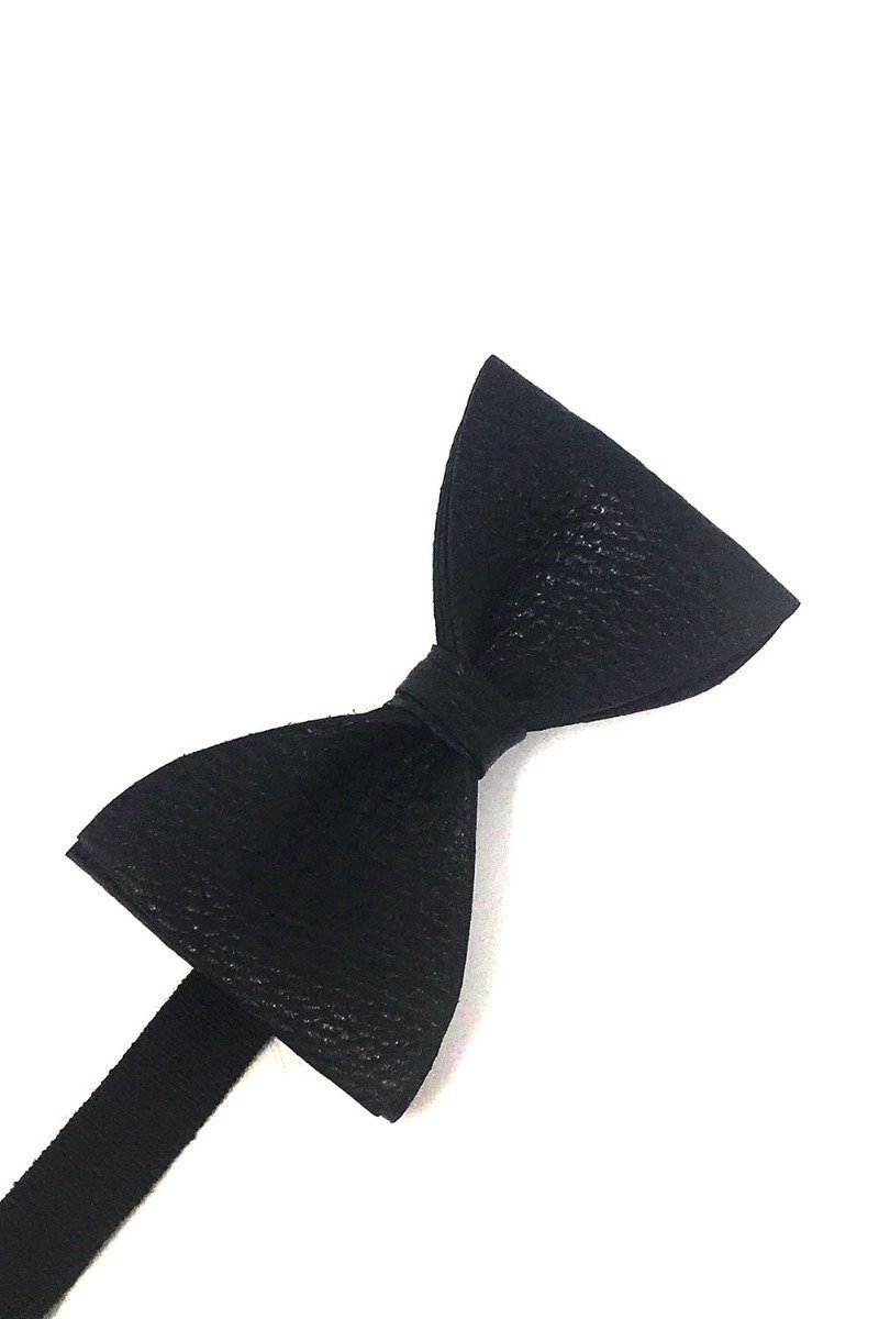 Textured Leather Bow Tie