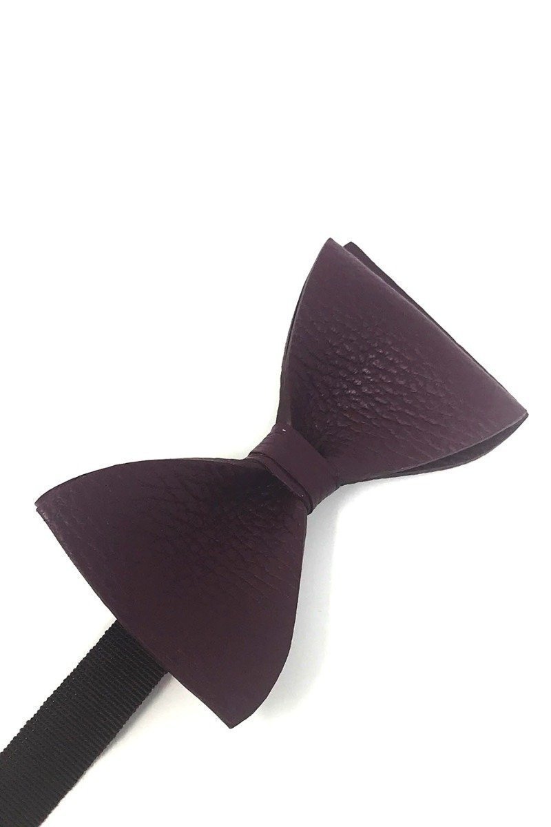 Textured Leather Bow Tie