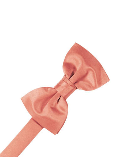 Luxury Satin Bow Tie - Coral Reef - corbatin caballero