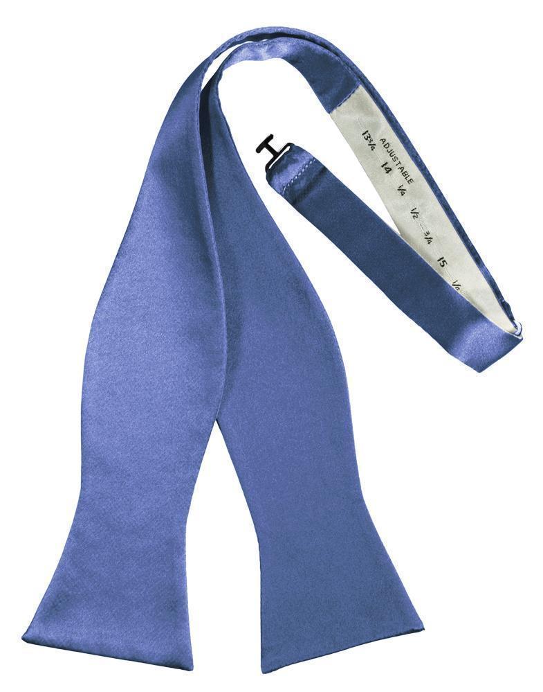 Luxury Satin Bow Tie - Self Tie - Cornflower - corbatin 
