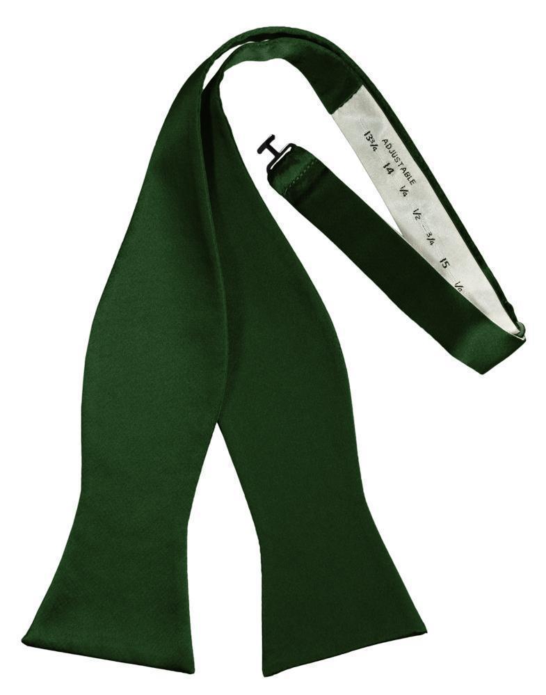 Luxury Satin Bow Tie - Self Tie - Hunter - corbatin 