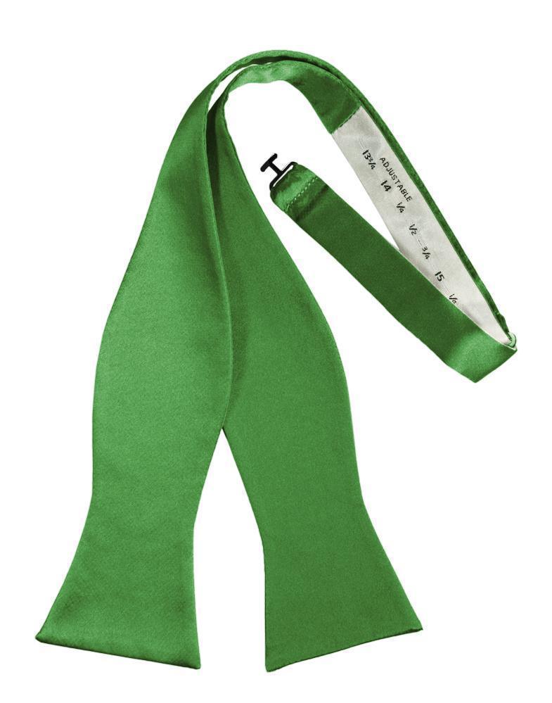 Luxury Satin Bow Tie - Self Tie - Kelly - corbatin caballero