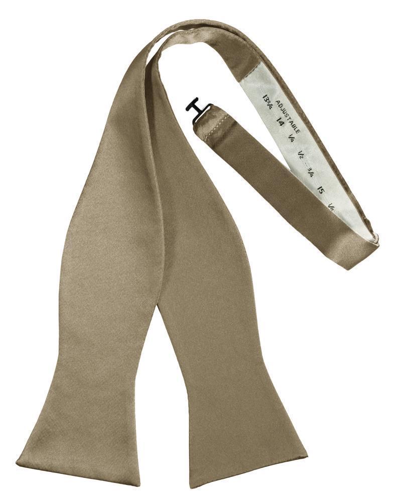 Luxury Satin Bow Tie - Self Tie - Latte - corbatin caballero