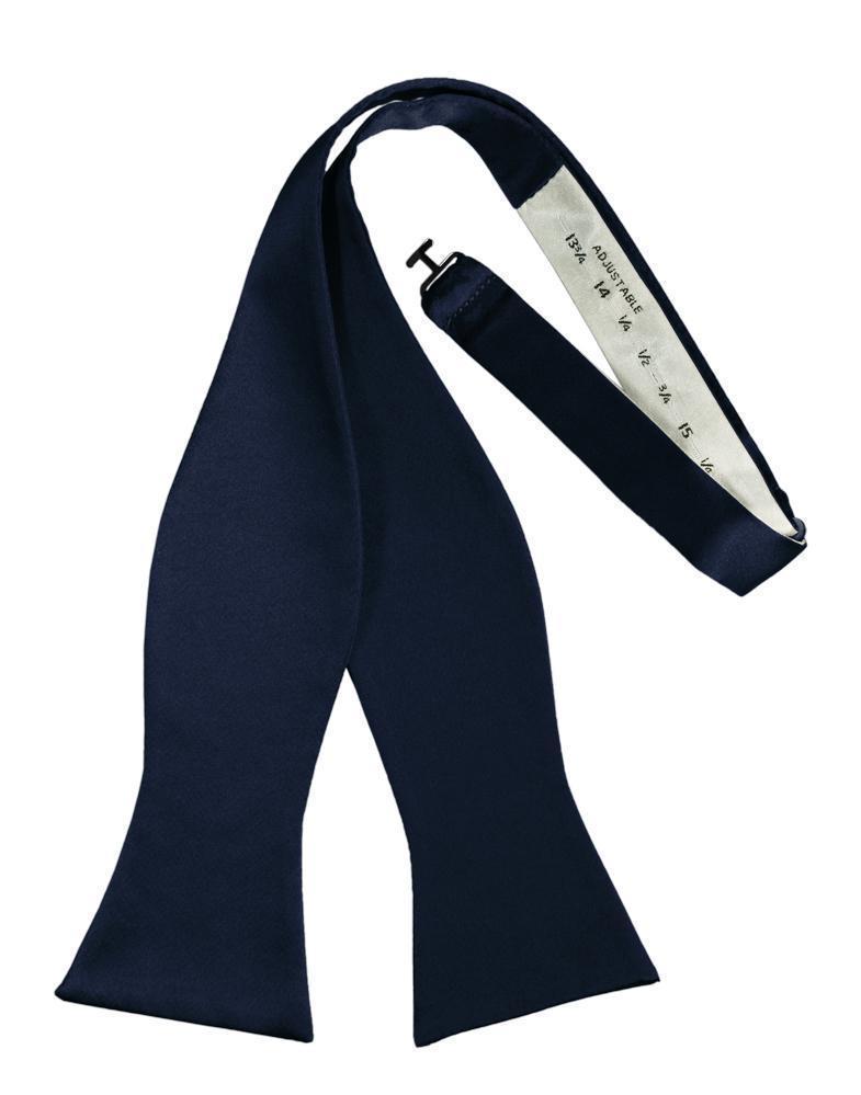 Luxury Satin Bow Tie - Self Tie - Marine - corbatin 