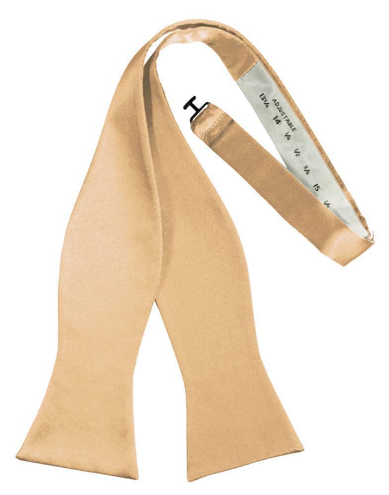 Luxury Satin Bow Tie - Self Tie - Peach - corbatin caballero