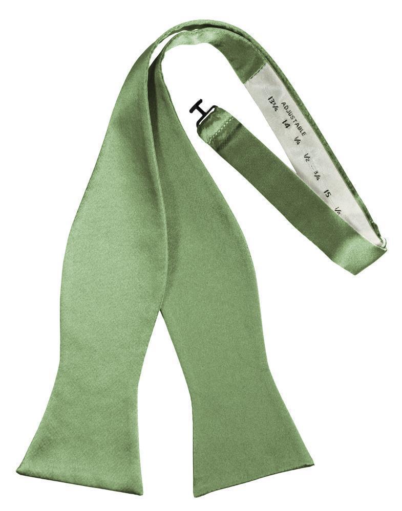 Luxury Satin Bow Tie - Self Tie - Sage - corbatin caballero