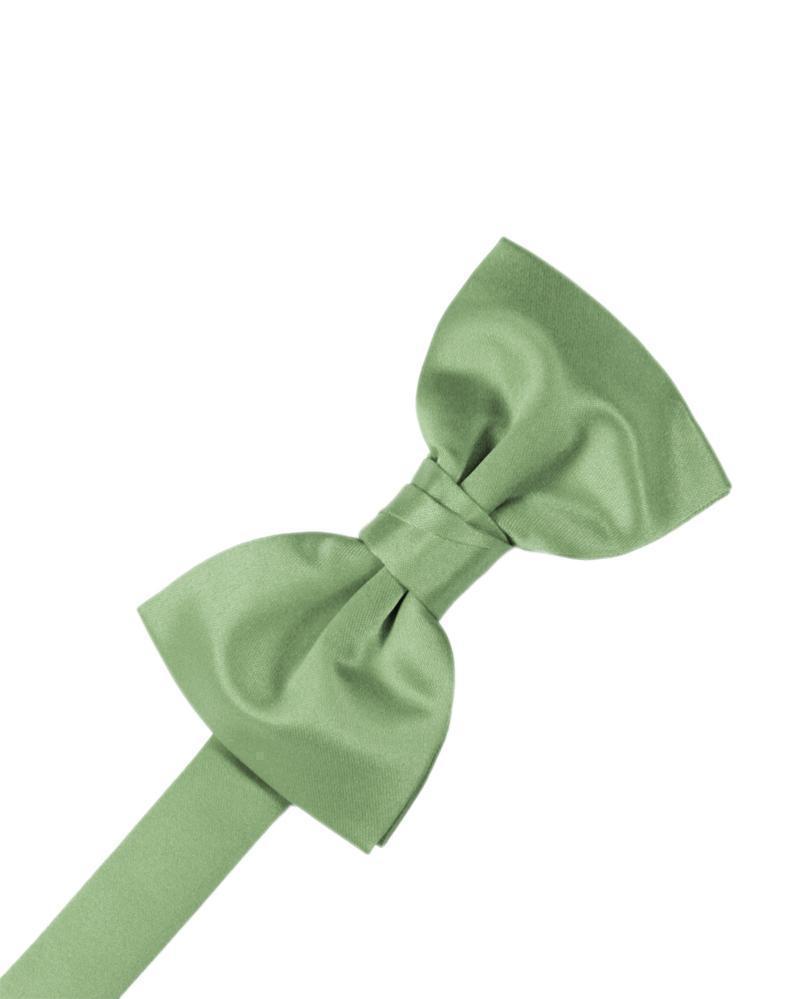 Luxury Satin Kids Bow Tie - Sage - corbatin niño