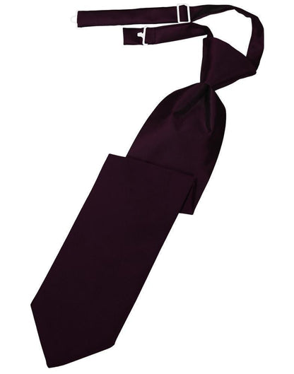 Luxury Satin Necktie Pre-Tied - Berry - corbata Caballero
