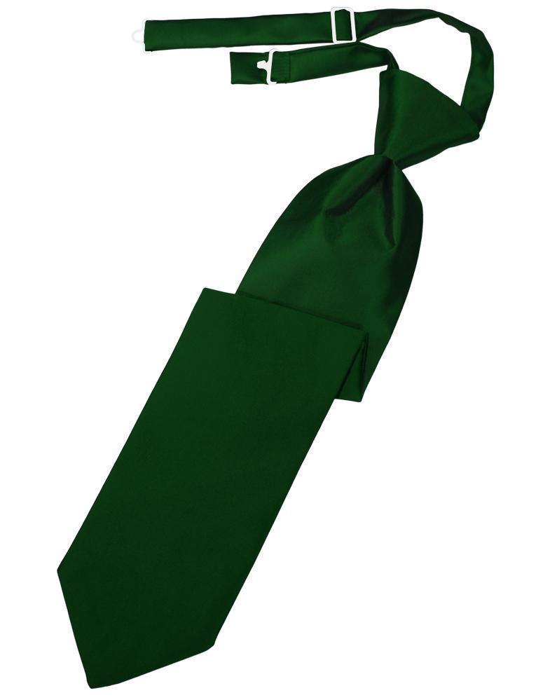 Luxury Satin Necktie Pre-Tied - Hunter - corbata Caballero