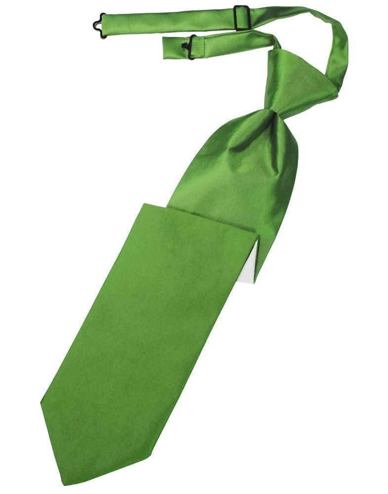 Luxury Satin Necktie Pre-Tied - Kelly - corbata Caballero