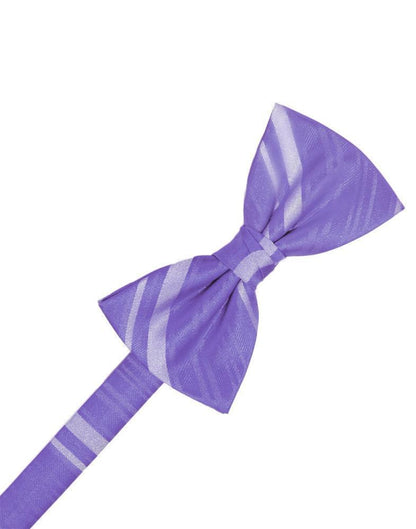 Striped Satin Bow Tie - Freesia - corbatin caballero