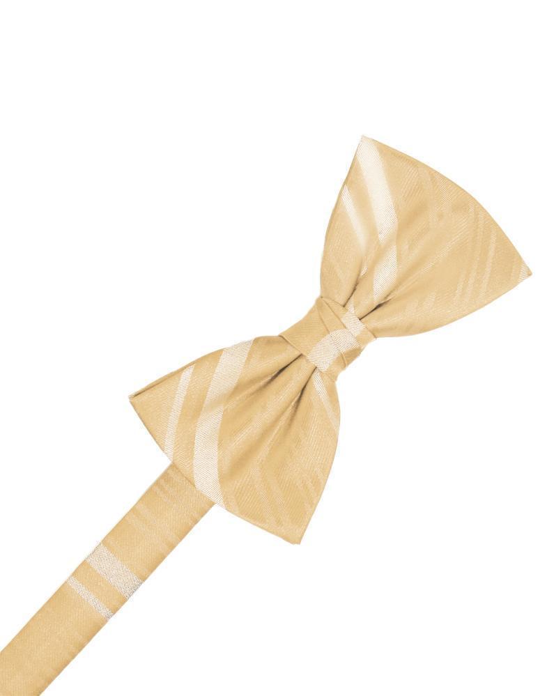 Striped Satin Bow Tie - Harvest Maize - corbatin caballero