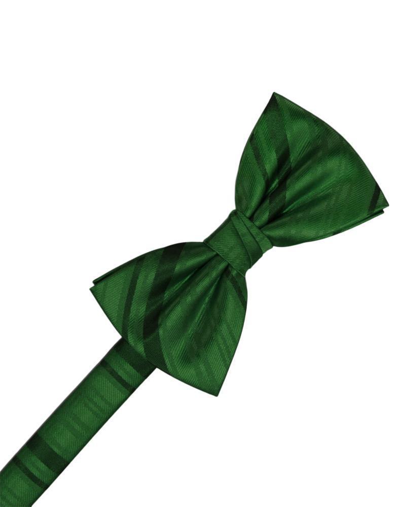 Striped Satin Bow Tie - Hunter - corbatin caballero