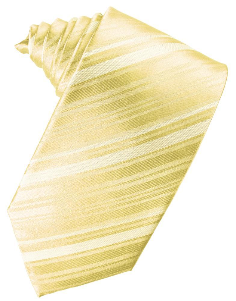 Striped Silk Necktie - Banana - corbata Caballero