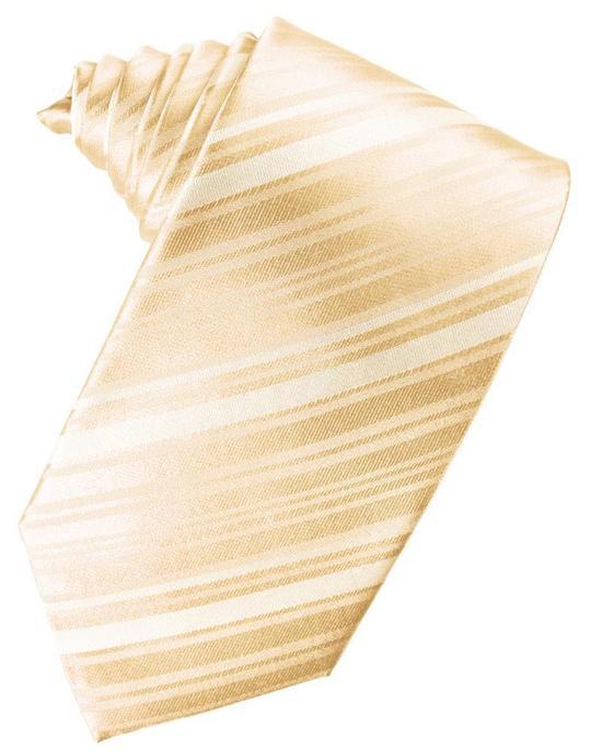 Striped Silk Necktie - Peach - corbata Caballero