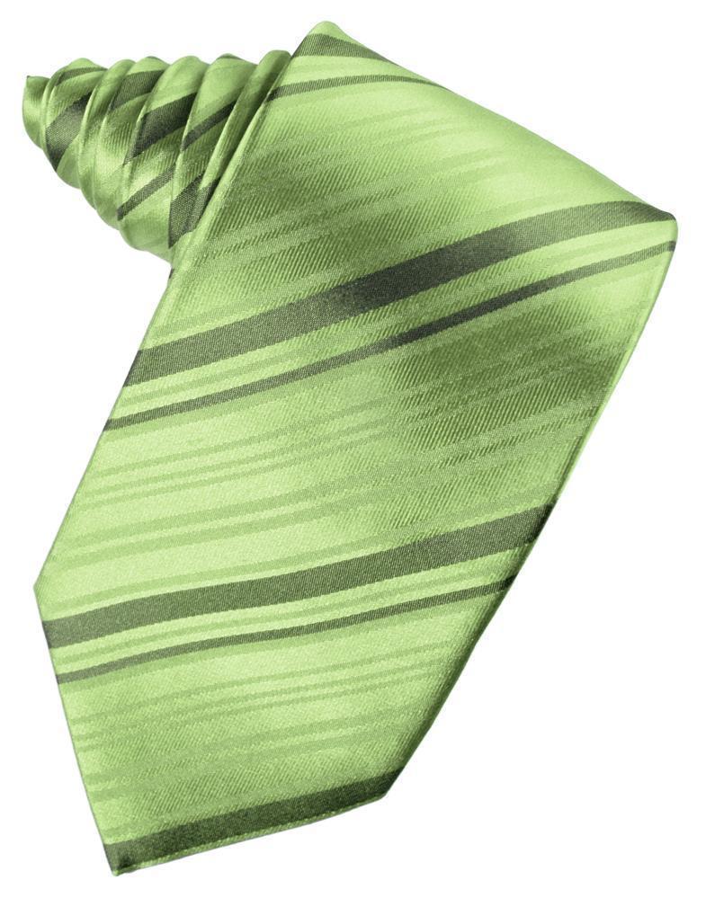 Striped Silk Necktie - Sage - corbata Caballero